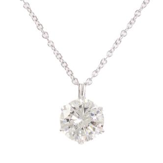 3.22ct Diamond Solitaire Pendant GSL H