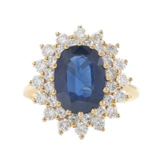 3.50ct Sapphire and Diamond Ring