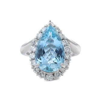 5.79ct Aquamarine and Diamond Ring