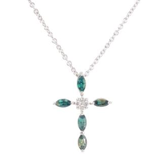 0.83ct Alexandrite Cross Pendant