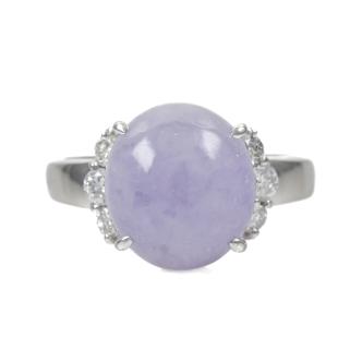 8.25ct Jadeite Jade and Diamond Ring