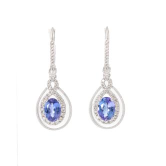1.59ct Tanzanite and Diamond Earrings