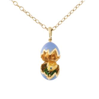 Faberge Enamel Chick Surprise Locket Pendant