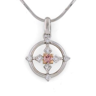 Argyle Origin Intense Pink Rose Diamond Pendant GSL